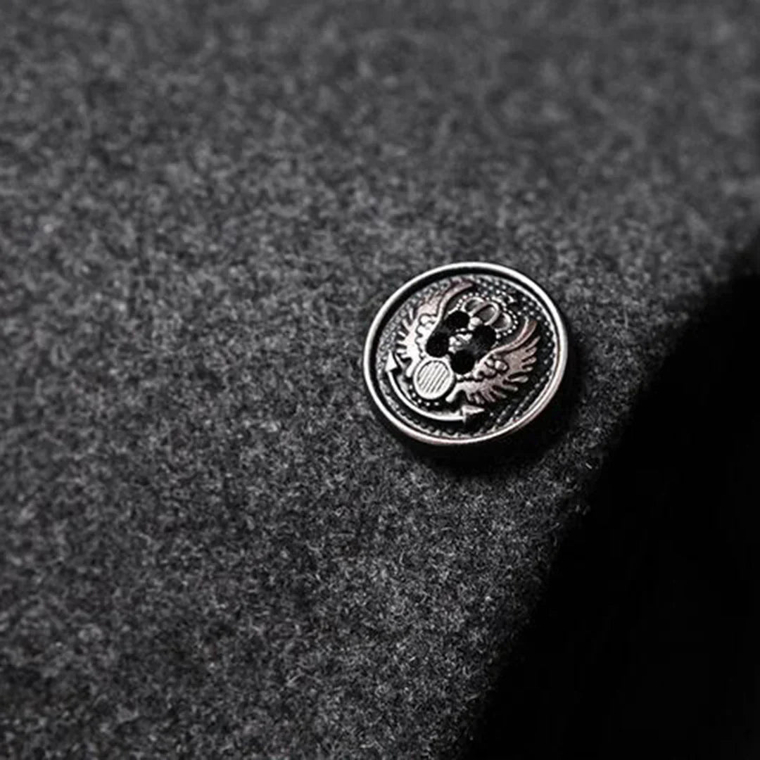 Lange Mantel met Knoopsluiting voor Heren | Ideaal voor Formele en Dagelijkse Gelegenheden