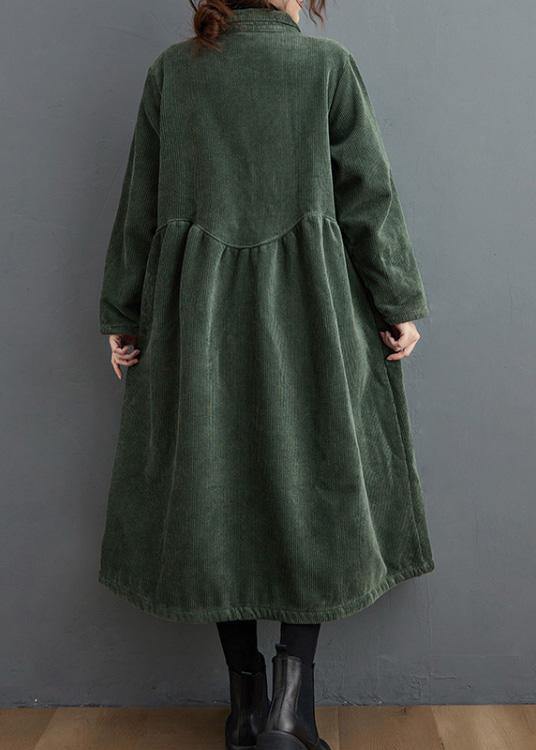 Dames Corduroy Winterjas | Lange Overjasstijl | Warme Herfstjas