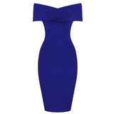 Elegante pencil jurk met blote schouders