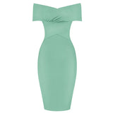 Elegante pencil jurk met blote schouders