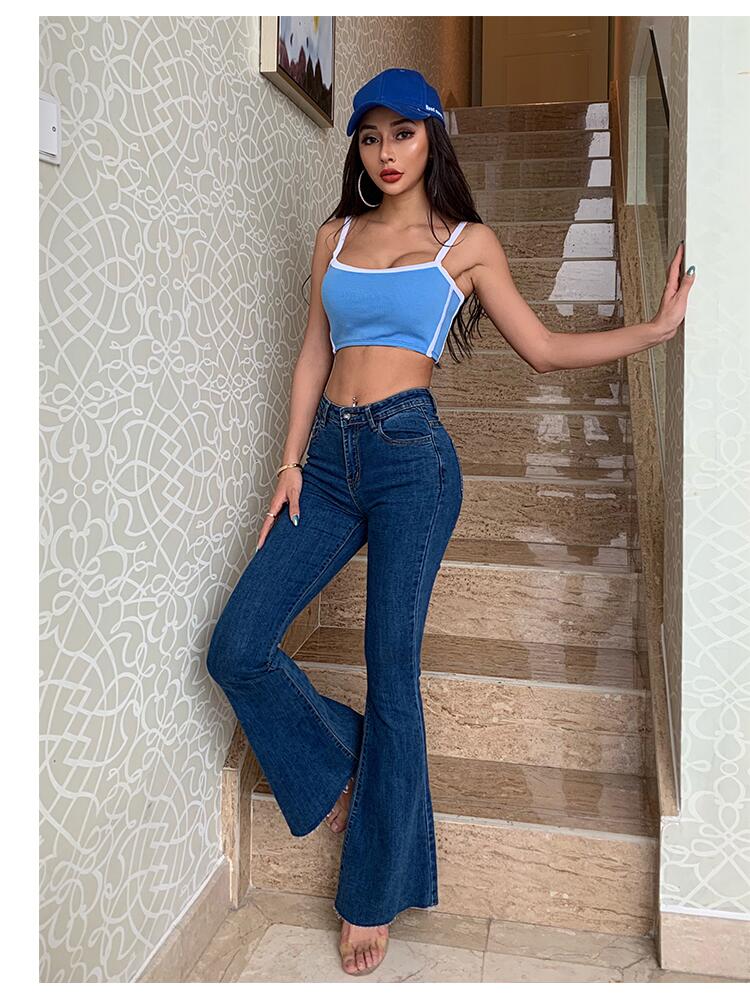 Dames Hoge Taille Flared Jeans