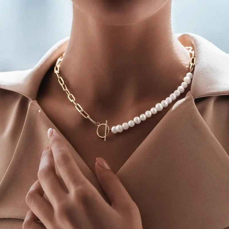 Amanda - Elegante Parel Accenten Dames Sieradenset
