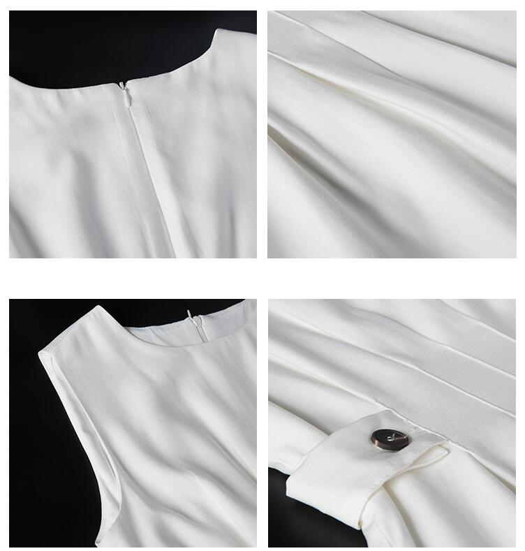 Minimalistische midi-jurk zonder mouwen
