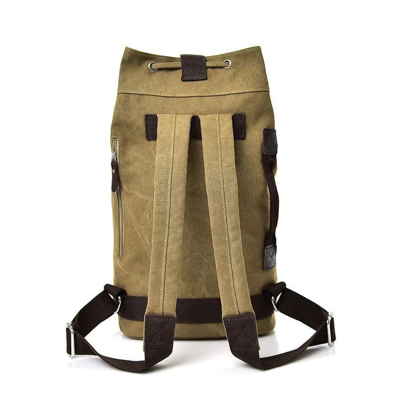 Grote Capaciteit Reisrugzak voor Mannen | Canvas Emmer Rugzak | Outdoor Bergbeklimmen & Schoudertas