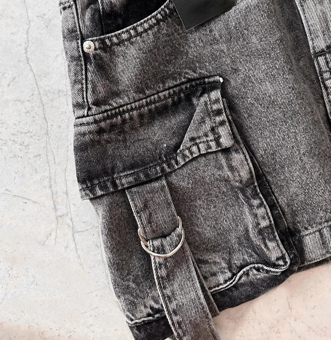 Dalina - A-lijn Denim Rok in Effen Kleur
