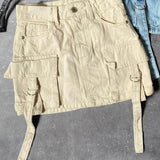 Dalina - A-lijn Denim Rok in Effen Kleur