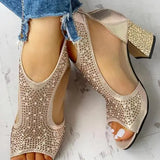 Elegante Hakken Sandalen met Kristallen