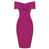 Elegante pencil jurk met blote schouders