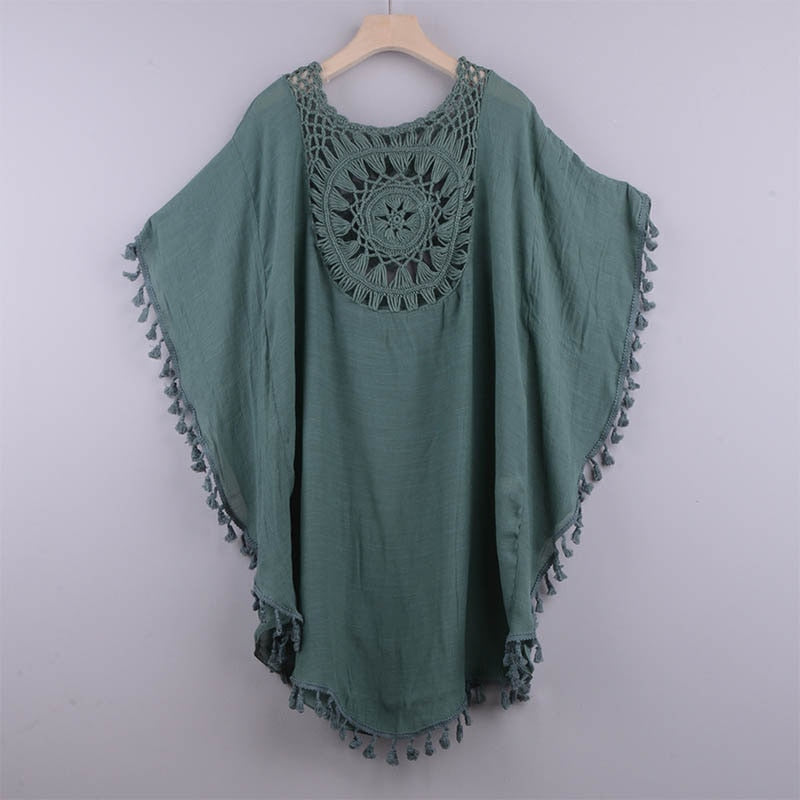 Boho Strandtunika met Ajuinen Dekolleté