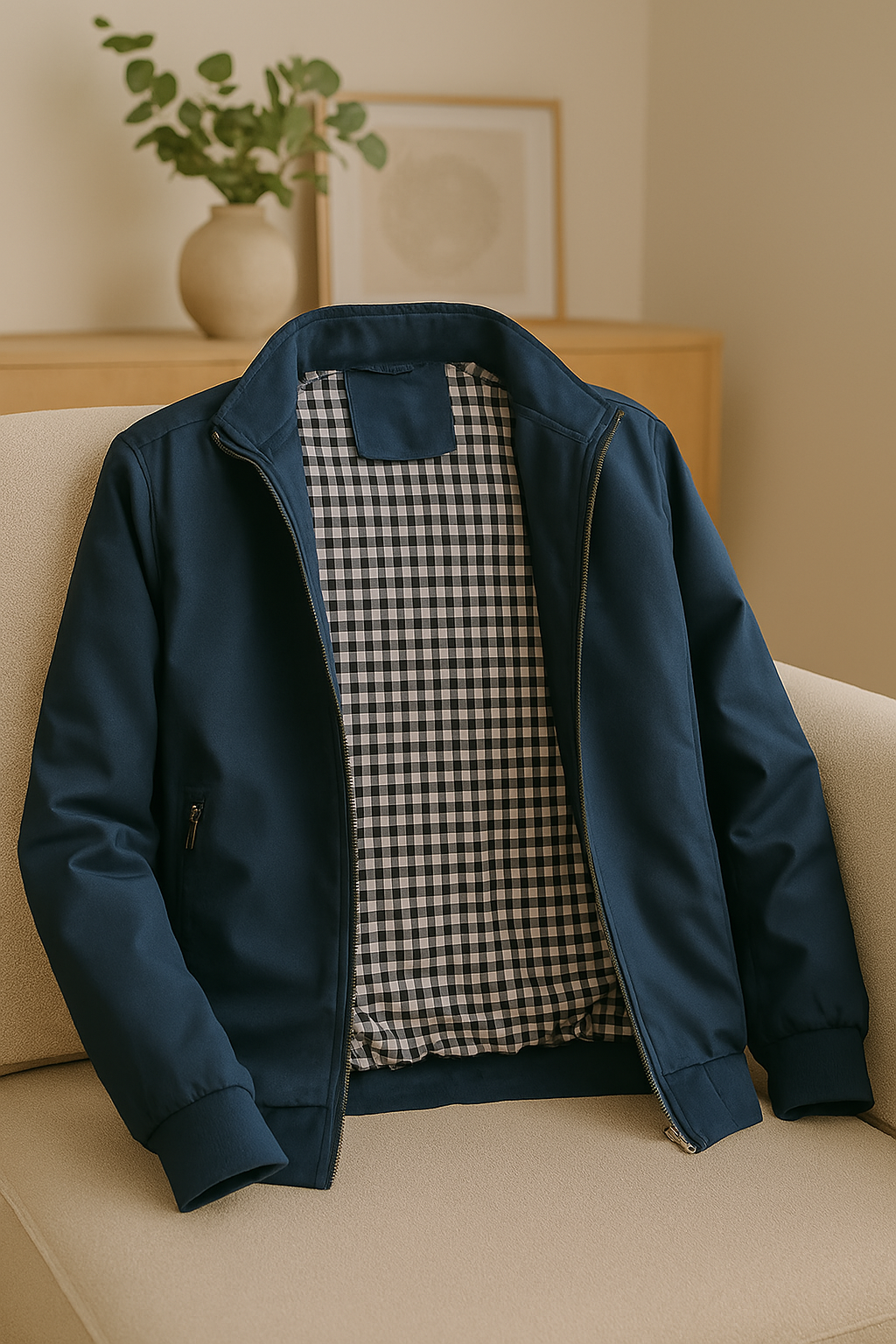 Slim Fit Bomberjack met Klassieke Details voor Mannen | Ideaal voor de Lente en de Herfst