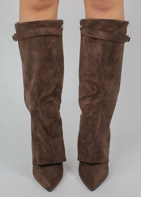 Luxe Dames Enkellaarsjes – Elegante Plateau Boots met Blokhak en Rits