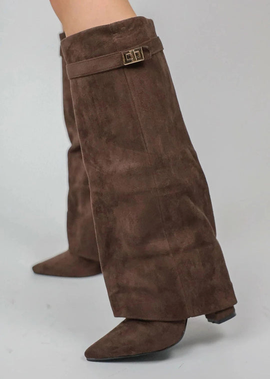 Luxe Dames Enkellaarsjes – Elegante Plateau Boots met Blokhak en Rits