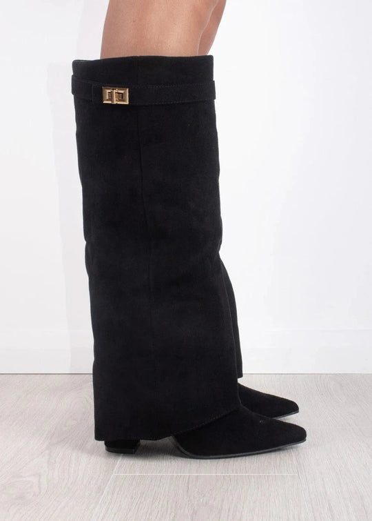 Luxe Dames Enkellaarsjes – Elegante Plateau Boots met Blokhak en Rits