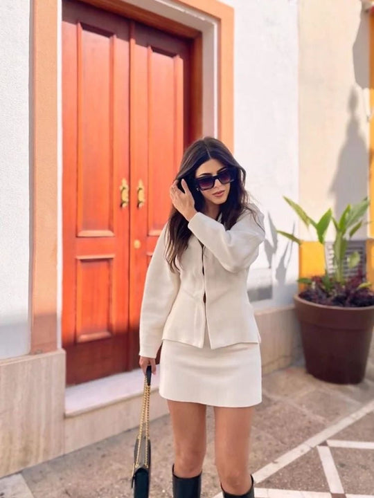 Gwen - Blazer en Rok Tweedelige Set