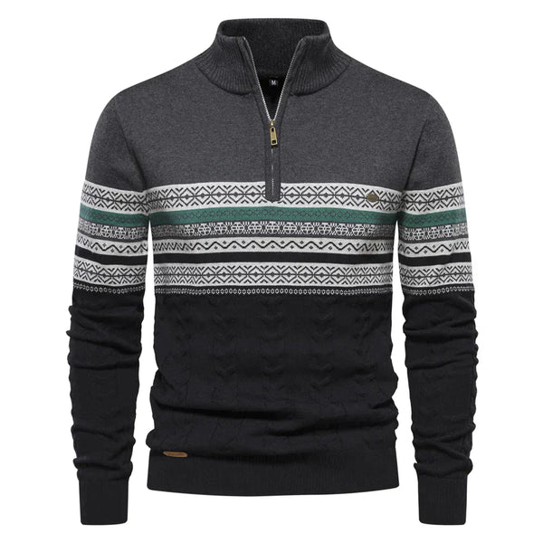 Casual Retro Accent Sweater voor Mannen | Ideaal voor Informele Gelegenheden