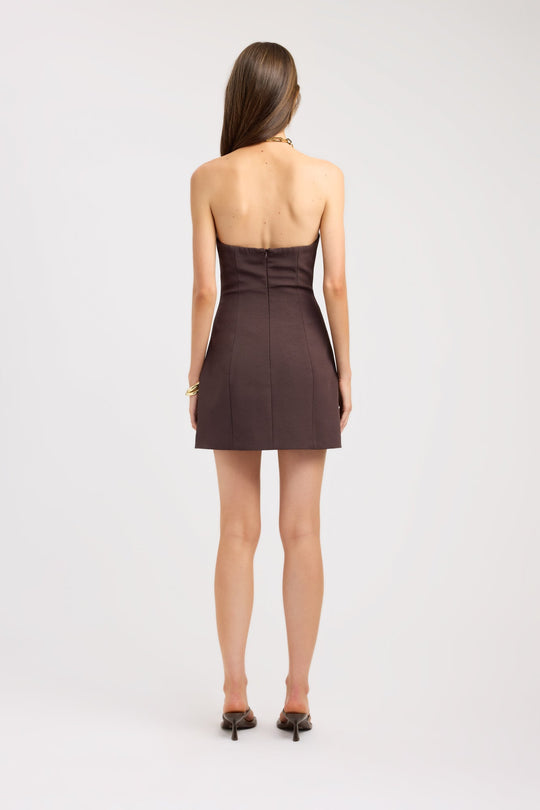 Dames | Mini Jurk | Lage Hals | Strapless | Gestructureerd | Flatterend | Elegant