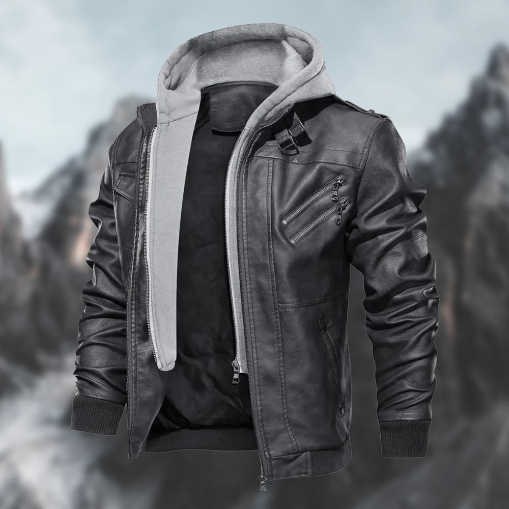 Hoodie met Rits en Geribbelde Details voor Mannen | Ideaal voor de Herfst en Winter