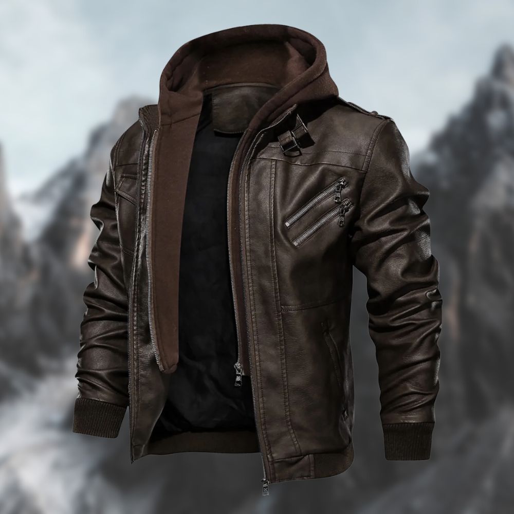Hoodie met Rits en Geribbelde Details voor Mannen | Ideaal voor de Herfst en Winter