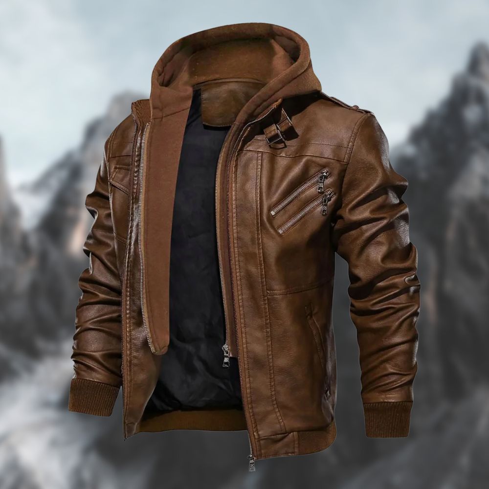 Hoodie met Rits en Geribbelde Details voor Mannen | Ideaal voor de Herfst en Winter