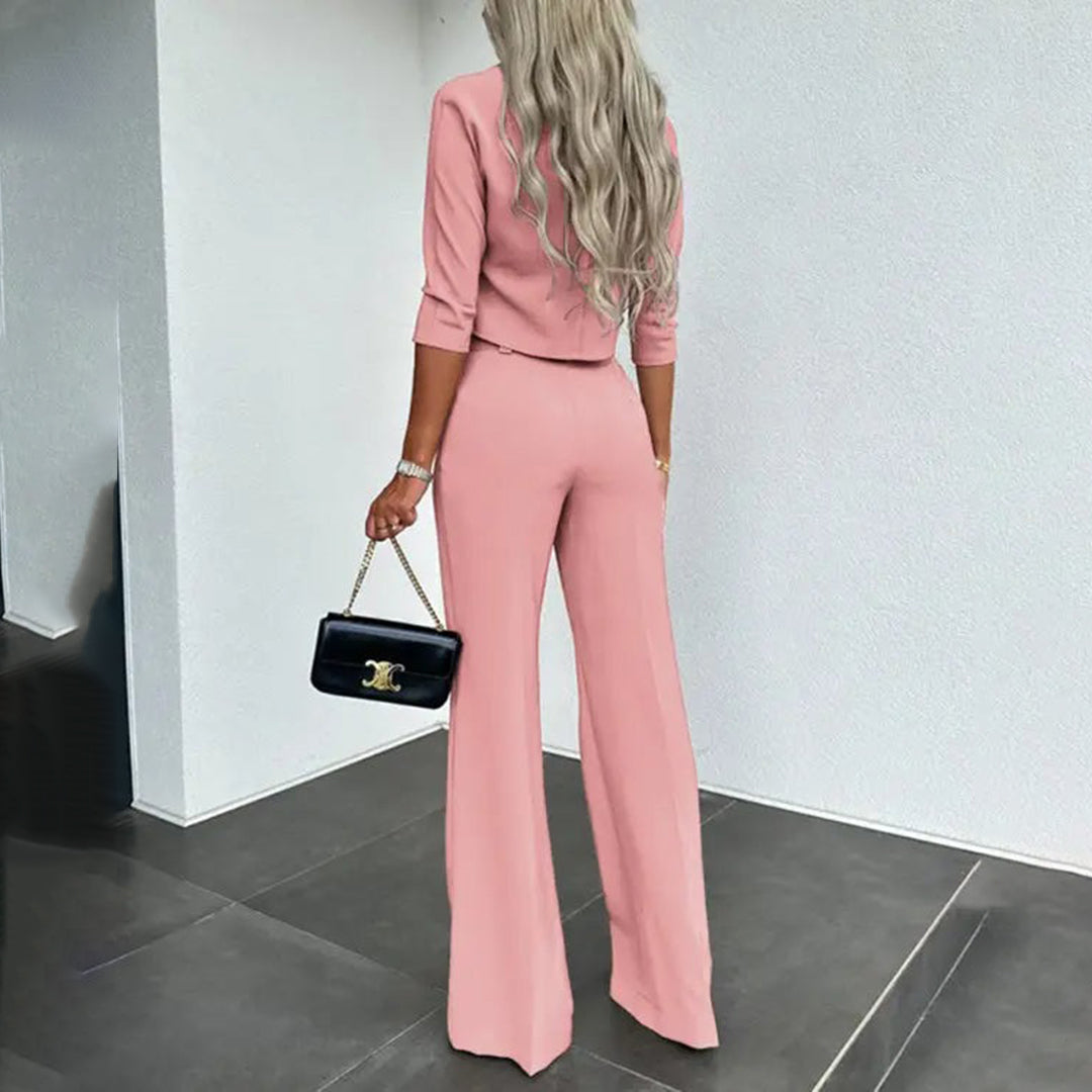 Alma | Bijpassende Set | 2-delig | Crop Top | Losse Broek | Modieus | Comfortabel