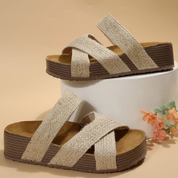Bethany - Comfortabele Zacht-Gevlochten Dames Sandalen
