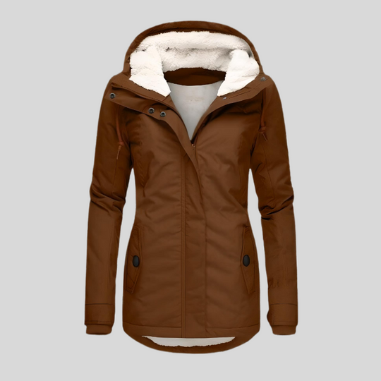 Teresa - Lange Waterdichte Winterjas Met Capuchon & Voering