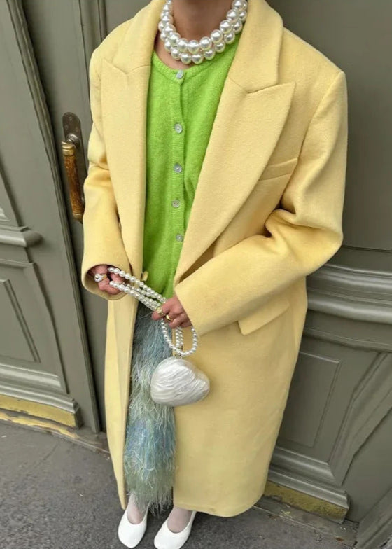 Dames Overjas | Geel | Oversized Fit | Zachte Stof