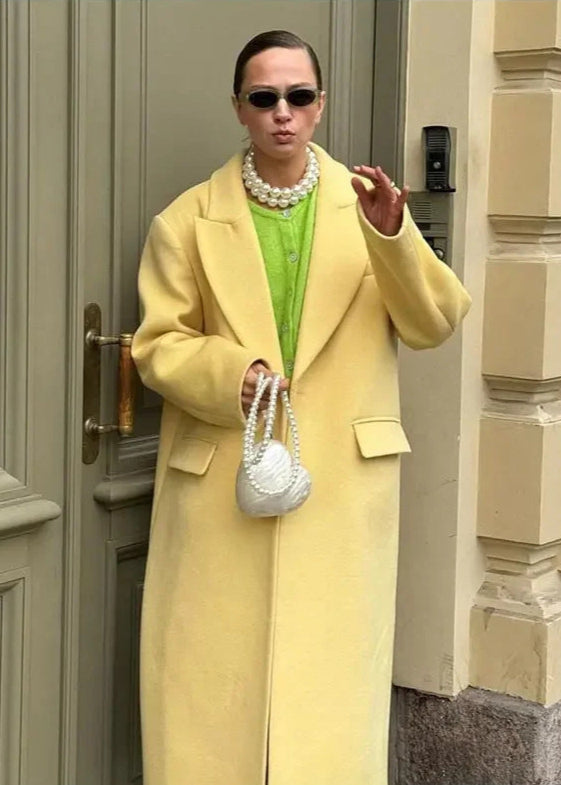 Dames Overjas | Geel | Oversized Fit | Zachte Stof