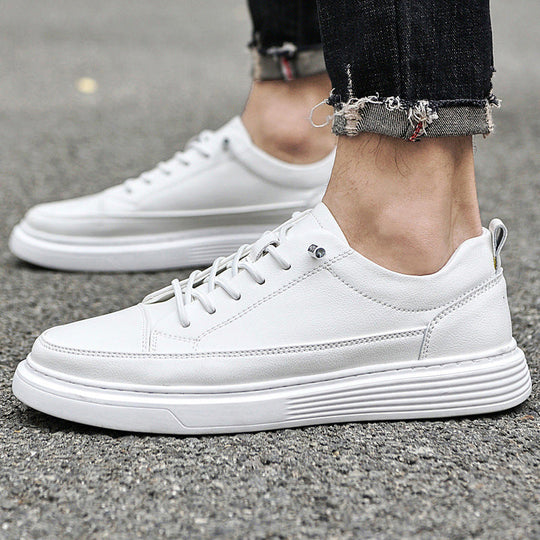 Heren Lage Sneakers met Tonale Stiksels en Vetersluiting