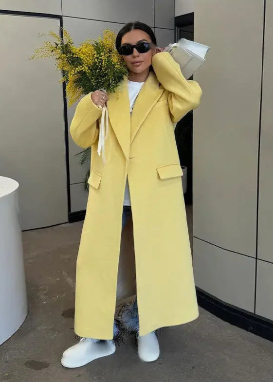 Dames Overjas | Geel | Oversized Fit | Zachte Stof