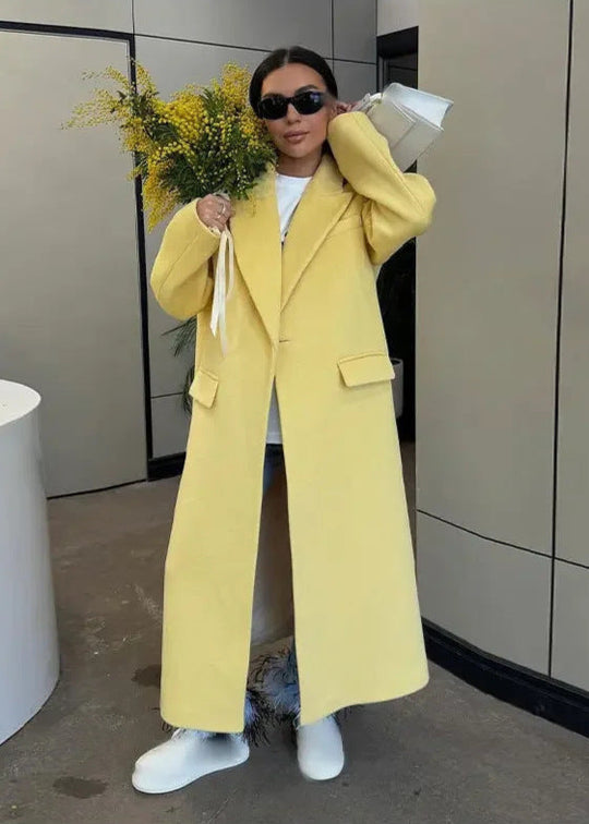 Dames Overjas | Geel | Oversized Fit | Zachte Stof