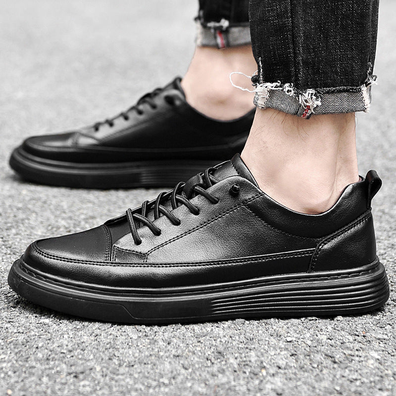 Heren Lage Sneakers met Tonale Stiksels en Vetersluiting