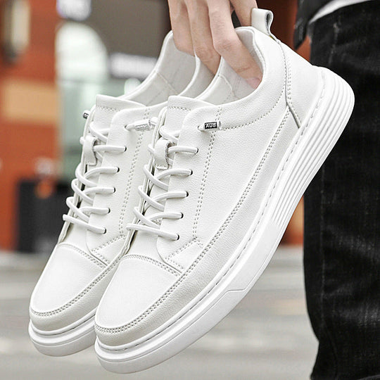 Heren Lage Sneakers met Tonale Stiksels en Vetersluiting