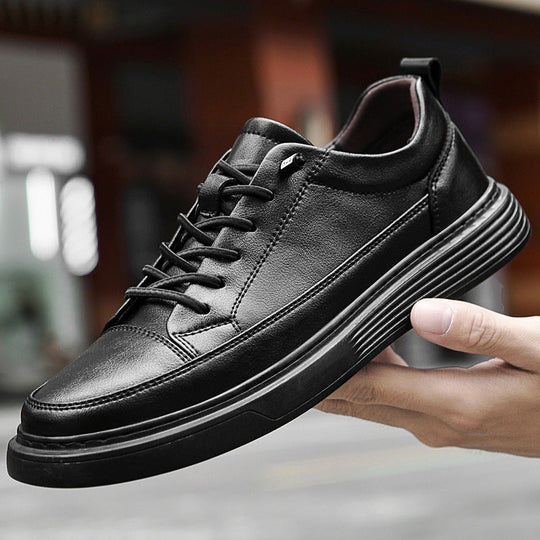 Heren Lage Sneakers met Tonale Stiksels en Vetersluiting