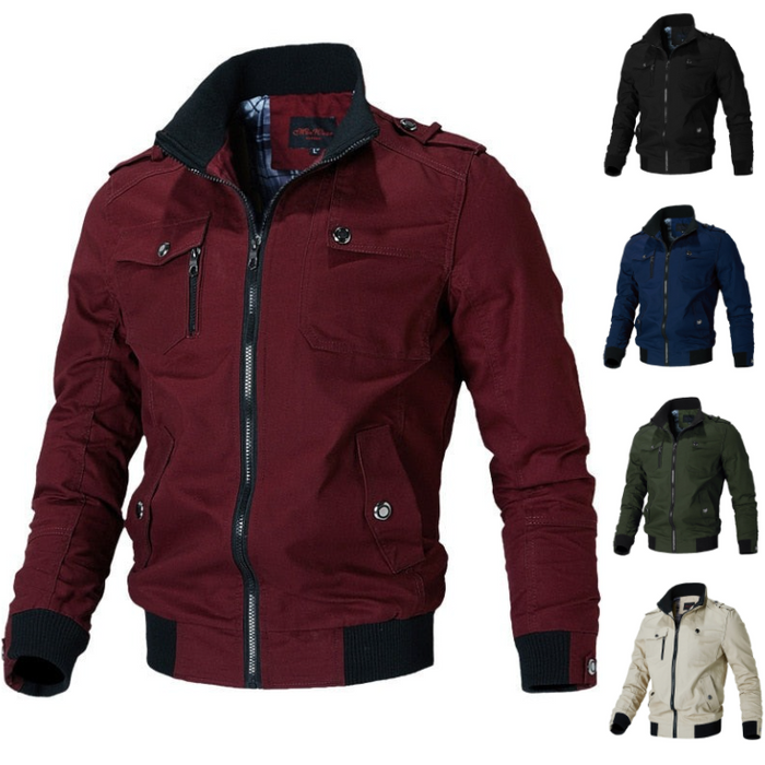 Lichte Bomberjack voor Mannen | Utilityzakken & Rits | Casual Streetwear
