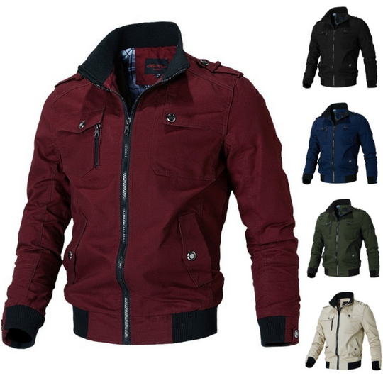 Lichte Bomberjack voor Mannen | Utilityzakken & Rits | Casual Streetwear