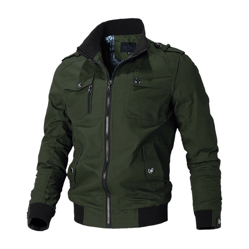 Lichte Bomberjack voor Mannen | Utilityzakken & Rits | Casual Streetwear