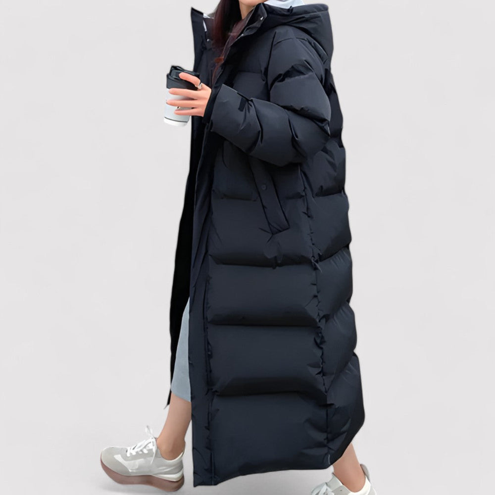Dames Lange Waterdichte Gevoerde Parka Jas | Met Capuchon en Volledige Bescherming | Winterjas