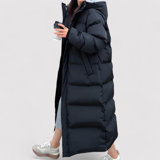 Dames Lange Waterdichte Gevoerde Parka Jas | Met Capuchon en Volledige Bescherming | Winterjas
