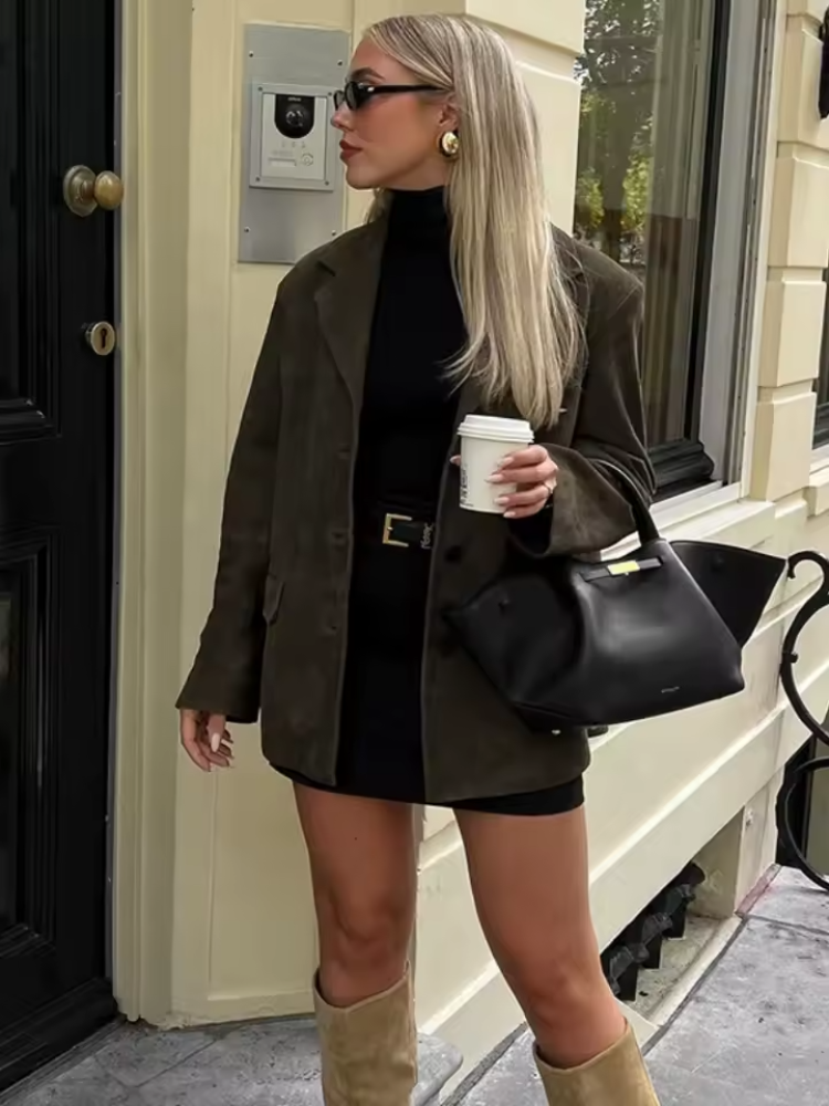 Dames Button-Up Winterjas | Oversized Pasvorm | Functionele Zakjes