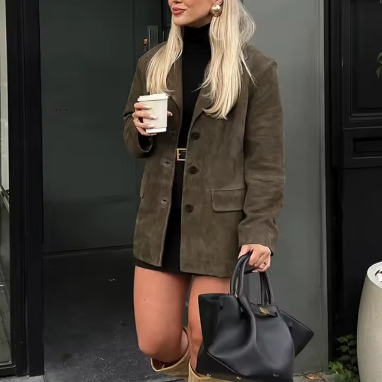 Dames Button-Up Winterjas | Oversized Pasvorm | Functionele Zakjes