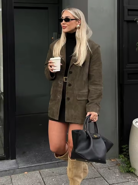 Dames Button-Up Winterjas | Oversized Pasvorm | Functionele Zakjes