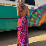 VICTOIRE - Zomerse Rugloze Jurk met Bandjes