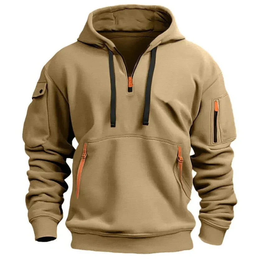 Hoodie met Ingebouwd Gezichtsbedekking voor Heren | Ideaal voor Reizen en Dagelijks Gebruik