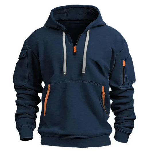 Hoodie met Ingebouwd Gezichtsbedekking voor Heren | Ideaal voor Reizen en Dagelijks Gebruik