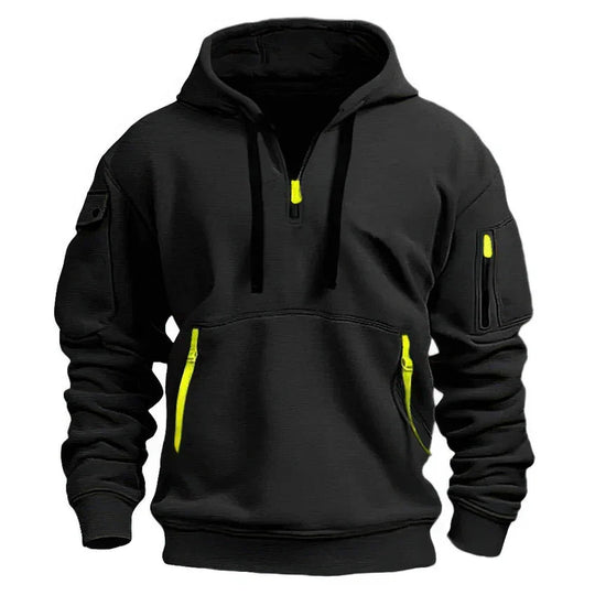 Hoodie met Ingebouwd Gezichtsbedekking voor Heren | Ideaal voor Reizen en Dagelijks Gebruik