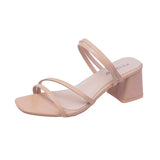 Elegante dames sandalen met hak en een meerbanden ontwerp