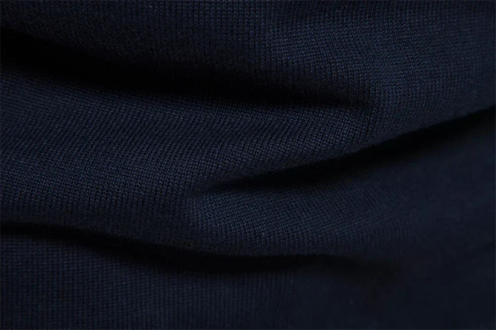 Heren Gestreepte Quarter-Zip Trui met Modern Slim Fit Ontwerp