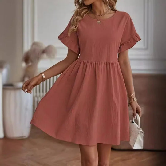 Luchtige damesjurk met ruffles