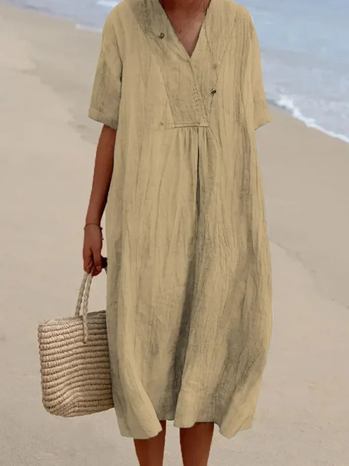 Zomerse oversized katoenen jurk
